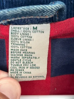 Out Brook vintage Denim Flannel Lined Denim Women’s Jacket, sz Medium©️ thumbnail 4