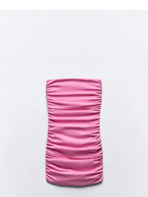 Pink Zara Strapless Tube Dress thumbnail 2