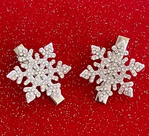 New SnowFlake Hair Clips thumbnail 2