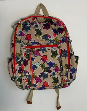 Vera Bradley Lighten Up Small Backpack‎ in the Falling Flowers Neutral pattern thumbnail 1