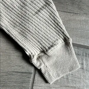 Joah Brown Taupe Ribbed Knit Top thumbnail 4