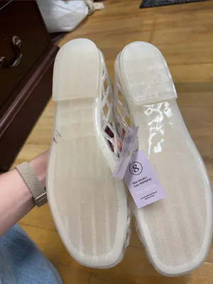 TOP Moda White Lattice Slide Mules thumbnail 2