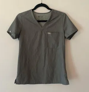 FIGS Graphite Gray Catarina Scrub Top Medical Uniform Women's size XS Nurse Dr thumbnail 1