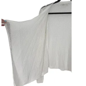 Abercrombie & Fitch Womens Crochet Open Knit Drape Front Cardigan Sweater Sz M/L thumbnail 5
