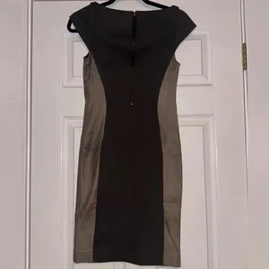 ALICE + OLIVIA Leather Silk Spliced‎ Cap Sleeve Mini sheath Dress​ thumbnail 2