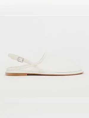 NWT Zara White Mesh Minimalist Round Toe Mules Flats Size 36 US 6 thumbnail 2