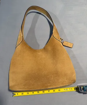 Coach Suede Hobo Bag in Camel thumbnail 1