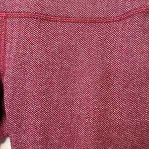 Lululemon Wunder Under High Rise Burgundy Herringbone Leggings Size 8 Activewear thumbnail 2