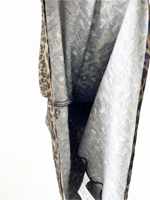 Zara Olive Green Leopard Print Satin Cowl Neck Slip Midi Dress thumbnail 6