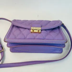 Vera Bradley Quilted Tess Crossbody Purse in Purple/Lavender Leather thumbnail 4