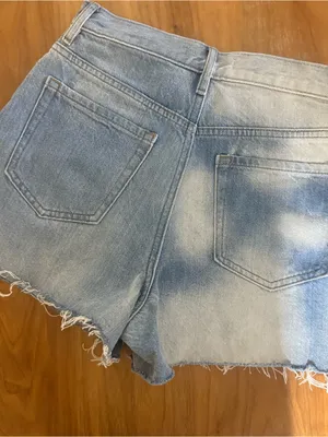 PacSun Light Blue Ripped Denim Cutoff Shorts thumbnail 3