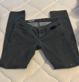 AG Adriano Goldschmied The Stevie slim straight dark jeans thumbnail 1
