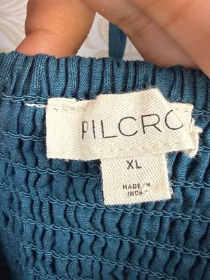 Pilcro by Anthropologie Teal Green Puff-Sleeve 3" Babydoll Romper - Size - XL thumbnail 10