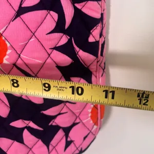 Vera Bradley Purse Crossbody‎ Blue Pink Floral Quilted Zip thumbnail 5