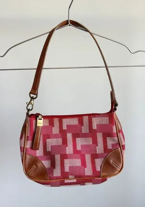 Vintage Nine West Red Shoulder Bag Y2K 2000s Boho Revival 70s Retro thumbnail 1
