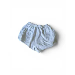 Old Navy Fleece Lounge Shorts Heather Gray Bear Logo Drawstring Pockets Sz M thumbnail 2