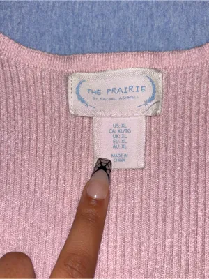 The Prairie By Rachel Ashwell Pink Ribbed Knit Babydoll Top thumbnail 3