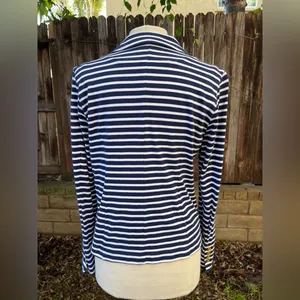 Ralph Lauren Blue and White Striped cotton Blazer preppy coastal nautical thumbnail 4
