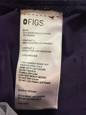Figs women’s purple Zamora jogger bottom size xs. thumbnail 3