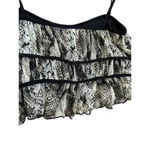 Urban Outfitters Sheer Snake Print‎ Crop Tank Top sz large thumbnail 6