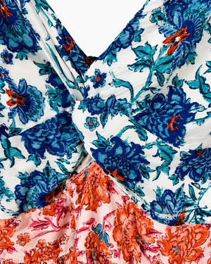 918 Angie XL Floral Patchwork Boho Midi Dress thumbnail 4