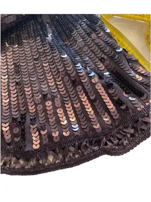 Citrine Sequin Pencil Skirt in Bronze Size Small thumbnail 5