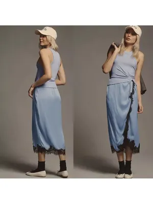 ANTHROPOLOGIE The Keeley Twofer Midi Dress thumbnail 2