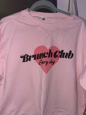 Brunch Club Wildfox Pink Sweater thumbnail 3