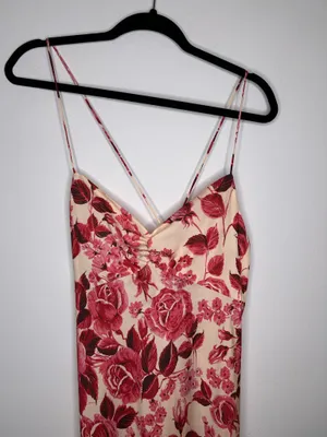 Revolve Favorite Daughter The Envy Slip Midi Dress in Rose Multi Size Large thumbnail 6