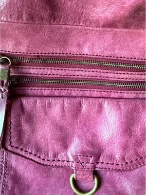 The Sak Vintage Burgundy Leather Tote Bag with Multiple Pockets thumbnail 6