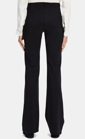 Theory Black Flared High-Waist Pant in Performance Knit thumbnail 3