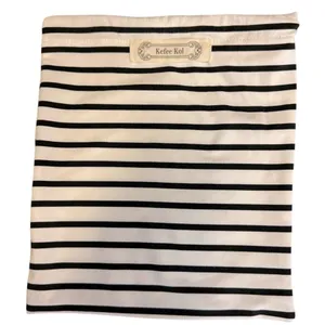 Kefee Kol Nursing Poncho Cover Up Black White Stripes‎ thumbnail 10