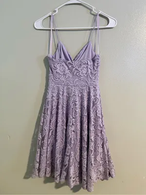 Streetwear Society Lavender Lace Spaghetti Strap Mini Dress thumbnail 2