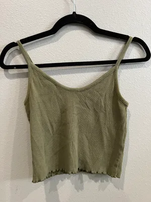 PAC Sun Army Green Crop Top thumbnail 1