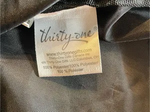 Thirty One Cinch Utility Tote Black Midnight Marble Reusable Double Strap thumbnail 9