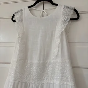 Sézane Naide Mini Dress White Lace Ecru FR 38 US Size 6‎ Bridal Paris Sold Out thumbnail 7