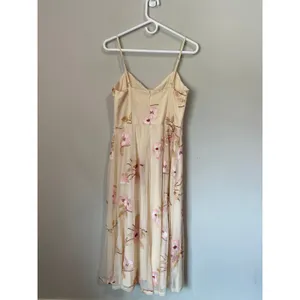 Dee Elly Floral Embroidered Lace Maxi Dress Cream Pink Size Medium thumbnail 4