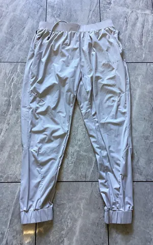 YoungLA Pants Womens XL Light Gray YLA251 Gym Joggers Zip Pockets Elastic Cuffs thumbnail 1