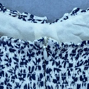 Reformation Christine Dress Navy Floral Tie Strap Mini Dress Size 6 USA Made thumbnail 8