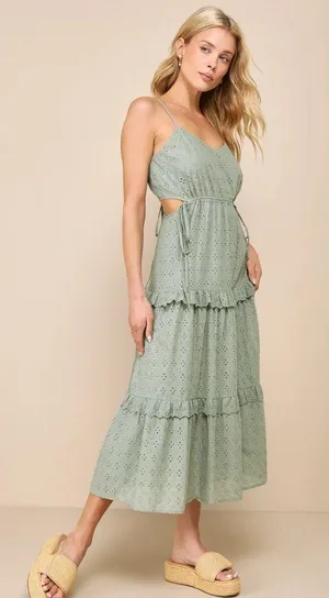 Lulu’s Eyelet Cutout Dress thumbnail 1