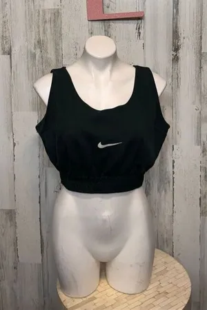 Nike green Cropped Tank Top XL Women’s Athletic Sleeveless Swoosh Logo Activewea thumbnail 1