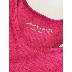 Outdoor Voices Athena Crop Tank Top Flamingo Pink Racerback Sports Bra XS thumbnail 3