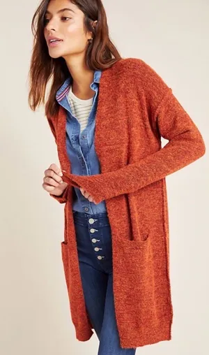 By Anthropologie Jolie Cardigan - Orange thumbnail 1