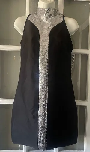 Camilyn Beth Black and Silver Sequin Women's Dress thumbnail 1