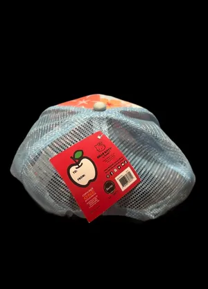 Hello Kitty Light Blue with Coral Floral Print Mesh Back Baseball Cap, One Size. thumbnail 2