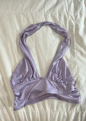 Urban Outfitters Purple Cross Neck Top thumbnail 4