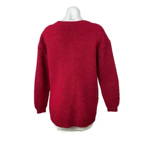 River Island Red Chunky Knit Long Sleeve Open Front Cardigan Sweater Jacket 8 thumbnail 2