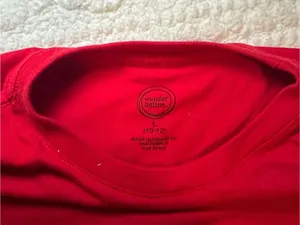 Wonder Nation Red Short Sleeve T Shirt Top XS ADULT, LARGE CHILD thumbnail 4