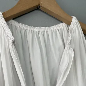 Dance & Marvel Cold Shoulder Peasant Top Size M White Boho Angel Coquette Milkmaid Ren Faire thumbnail 5
