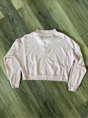 Vintage Havana Baby Pink Quarter-Zip Pullover Sweatshirt thumbnail 7